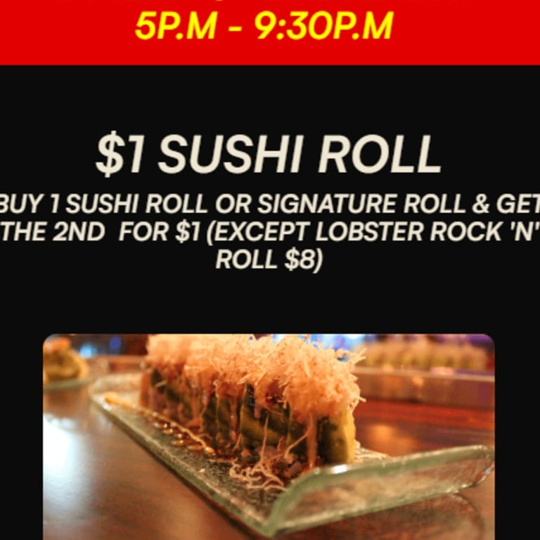 $1 Sushi Roll Promo